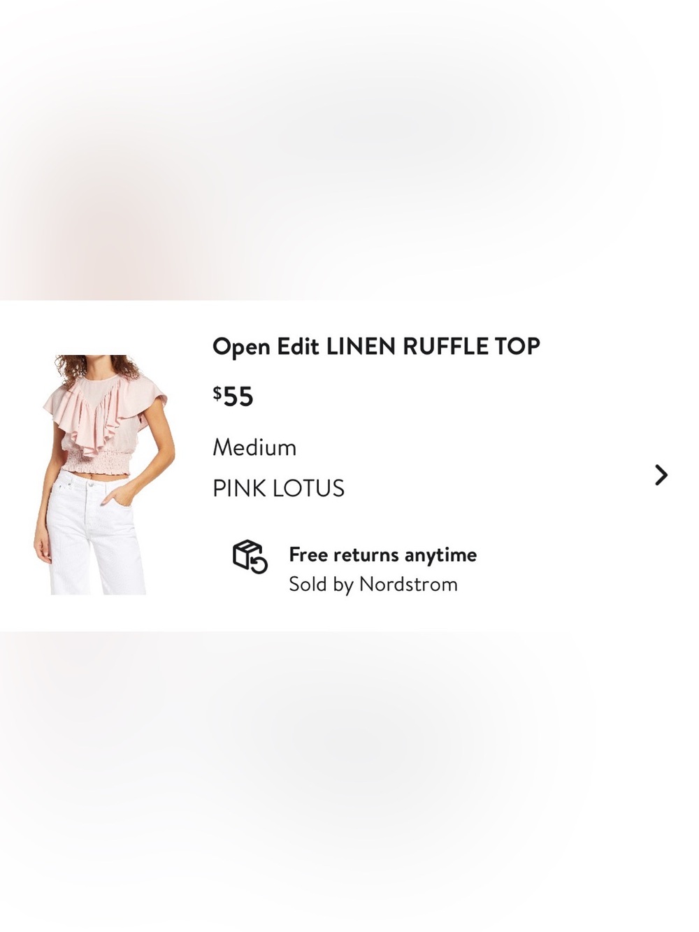 Open Edit Linen Ruffle Top - Picture 5 of 5